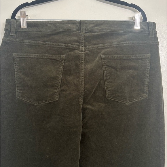 Talbots Women’s Corduroy Simply Flattering Straight Pants Dark Green Size 14 - Picture 4 of 5